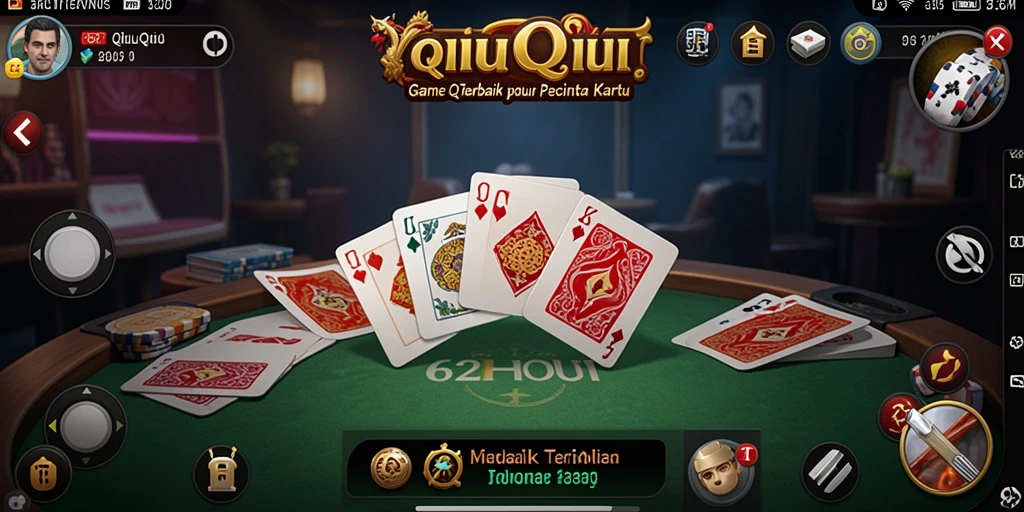 Gameplay seru 62HOT dengan tema QiuQiu.