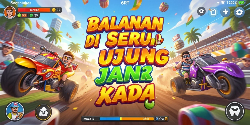 Gameplay balapan yang seru dan mendebarkan di 6RT.