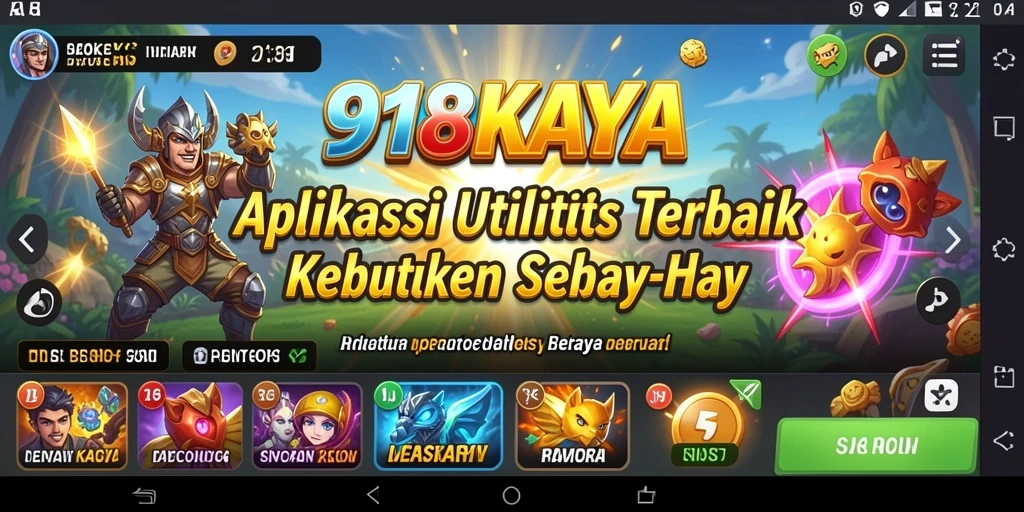 Tampilan antarmuka aplikasi 918KAYA yang sederhana dan efektif.