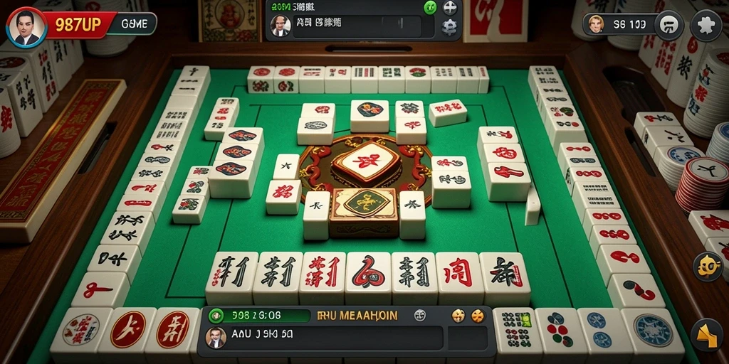 Screenshot gameplay 987UP menampilkan keseruan permainan Mahjong yang menarik.