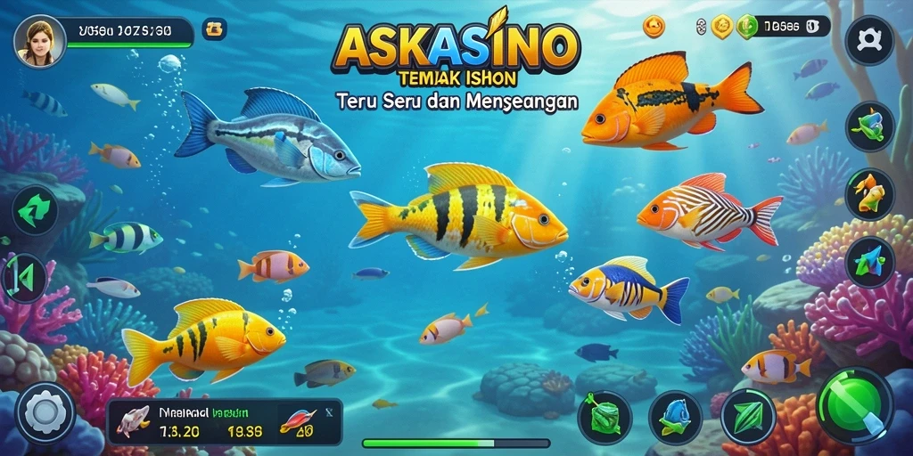 Gameplay menembak ikan yang menegangkan dan penuh warna.