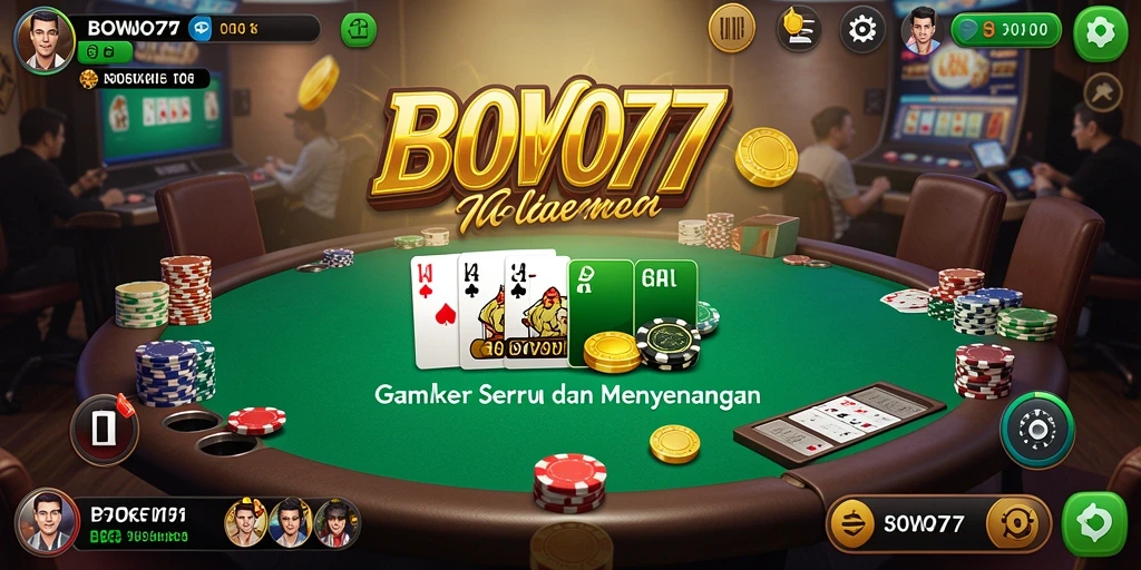 Tampilan permainan poker yang seru di BOWO77.