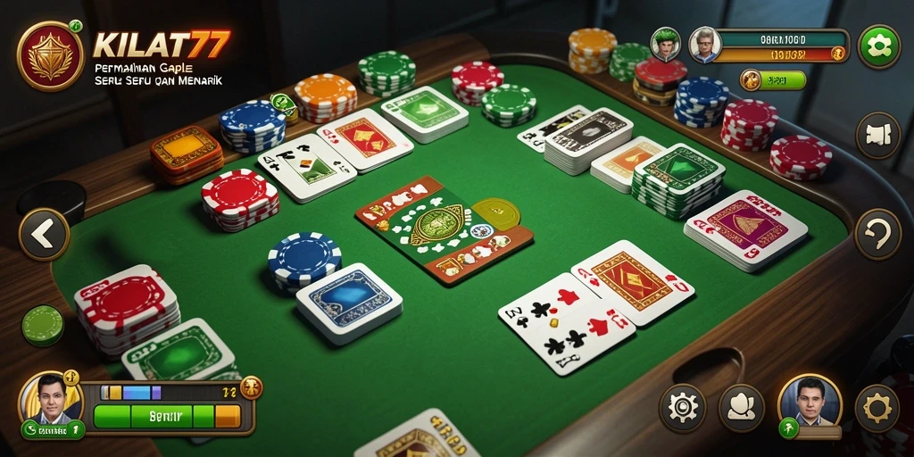 Gameplay seru KILAT77 dalam permainan Gaple.