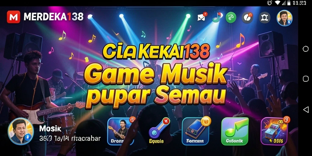 Screenshot gameplay MERDEKA138 menampilkan fitur permainan musik yang menarik.