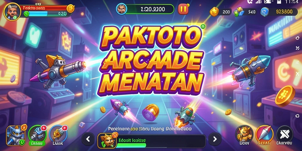 Screenshot gameplay PAKTOTO menampilkan aksi seru di level Arcade.