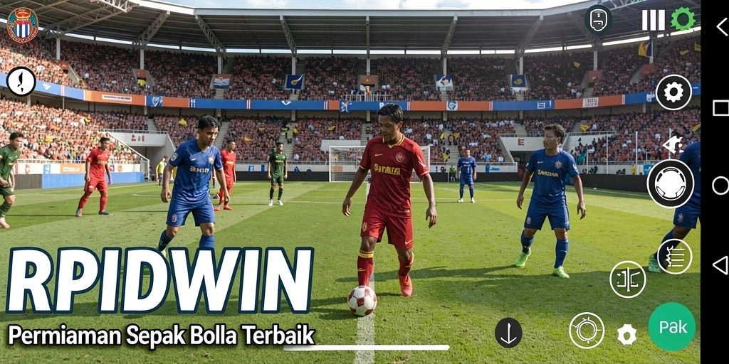 Tampilan gameplay RPIDWIN yang menakjubkan dalam aksi sepak bola.