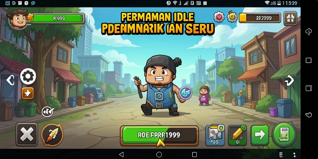 Tampilan gameplay utama RR999 yang menarik dan dinamis.