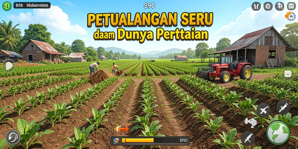 Tangkapan layar gameplay S80 menunjukkan aktivitas bertani yang menarik dan interaktif.