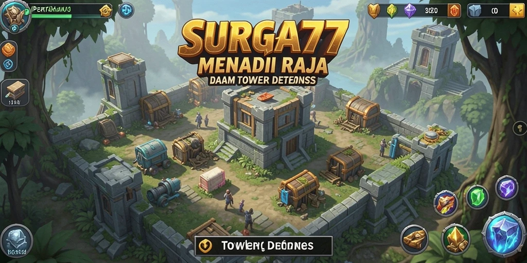 Menampilkan aksi pertahanan menara yang mendebarkan di SURGA77.